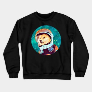 To the Moon Doge Astronaut: Crypto Dogecoin Shiba Inu Meme Crewneck Sweatshirt